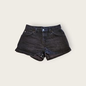 Vintage 90s Levi's black mid rise denim shorts